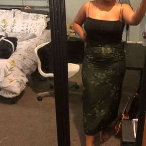 Vintage Floral Long Skirt